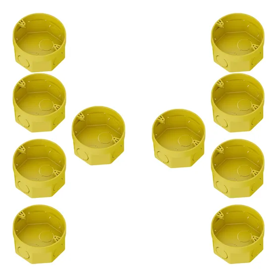 Promoção 18 Caixas De Plástico Octogonal Amarelo 3x3 Tigre