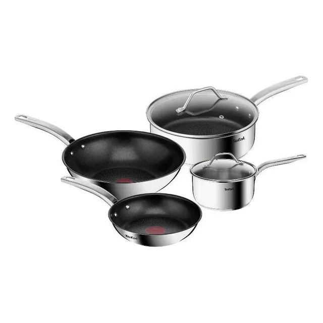 Batería De Cocina 6 Pz Acero Inox Induccion Intuition Tefal Color Acero Inoxidable