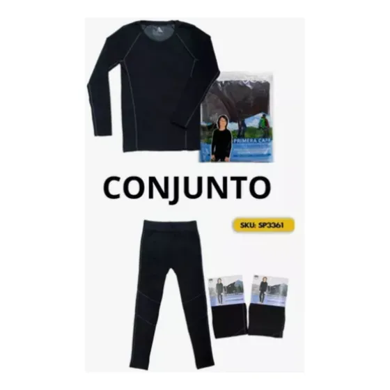 Set Primera Capa Camiseta  Y Calza  Niños- Adolescentes