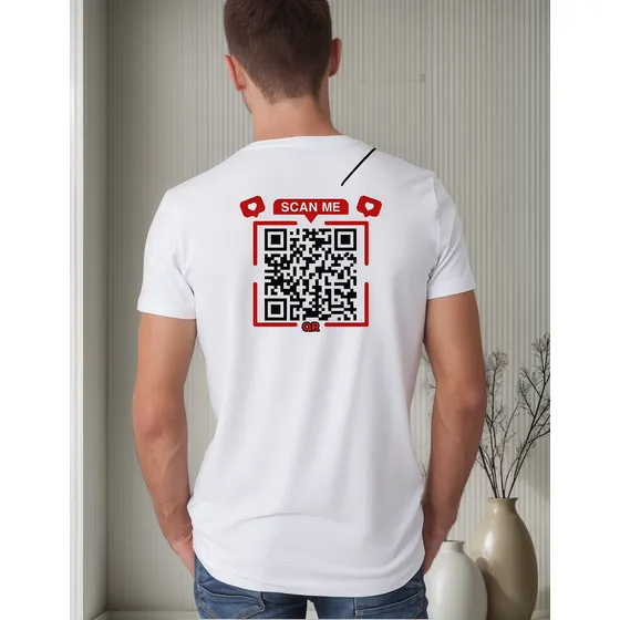 Camiseta Personalizada Qr Code Foto Frase Namorada Ciumenta 