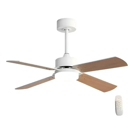 Ventilador De Techo Luz Led 6 Vel 4 Aspas 30w Control 108cm
