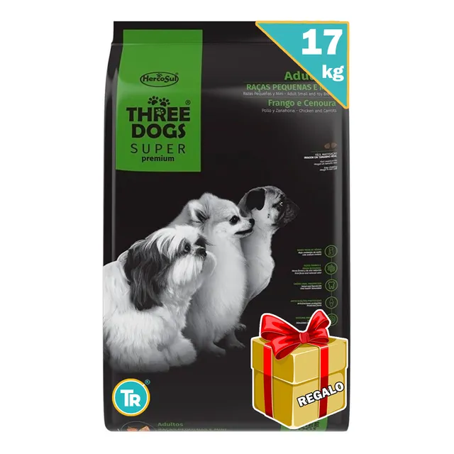 Ración Threedogs Sup Premium Perro Adulto Pequeño + Obsequio