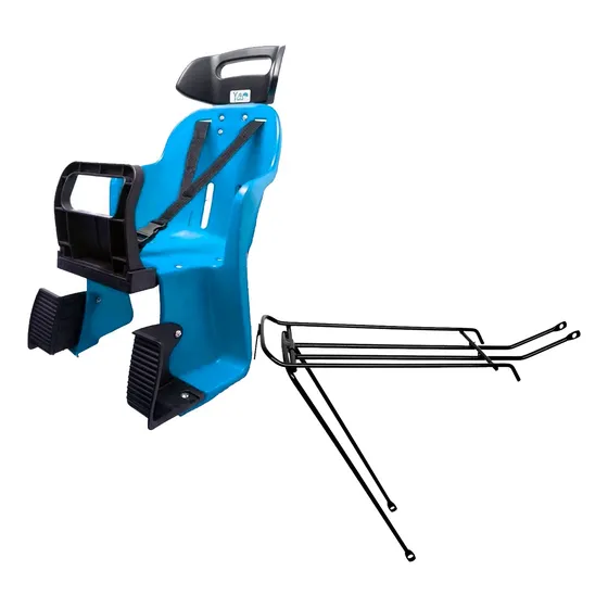 Silla Bebe Trasera Bicicleta + Portaequipaje Acero Rod 26-28