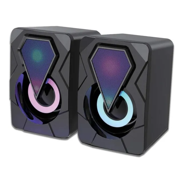 Parlante Gamer Luces Rgb Multimedia 2.0 