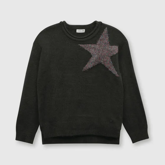 Sweater De Niña Estrella Gris Colloky