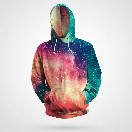 Sudadera 3d Galaxia Colores Pachecho Estrellas Full Print