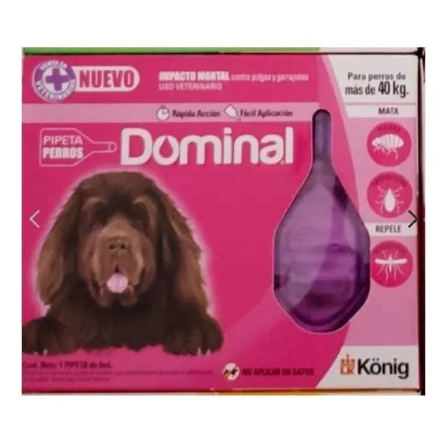 Pipeta Antipulgas Y Garrapata Dominal Perros Mas De 40kg