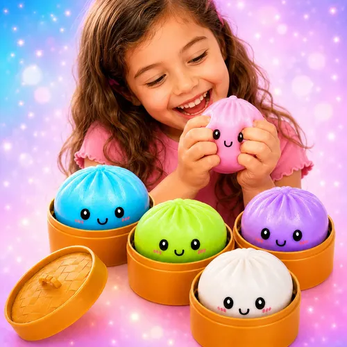 Squeezy Animals Raised Eyes 8pcs Cartoon Squeeze Toy Opening