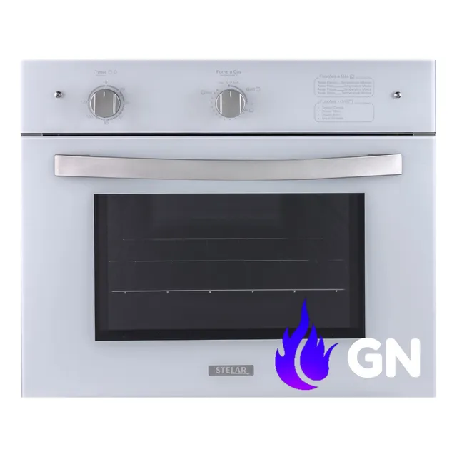 Forno À Gás Natural Gn De Embutir Com Grill 46 Litros Stelar