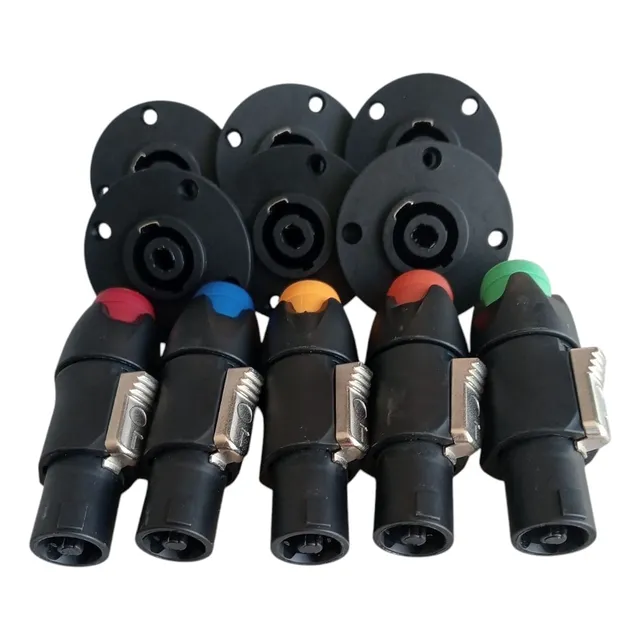 30 Conectores Generico Compatible Con Speakon Machos/hembras Machos Variados/ Hembras Negros