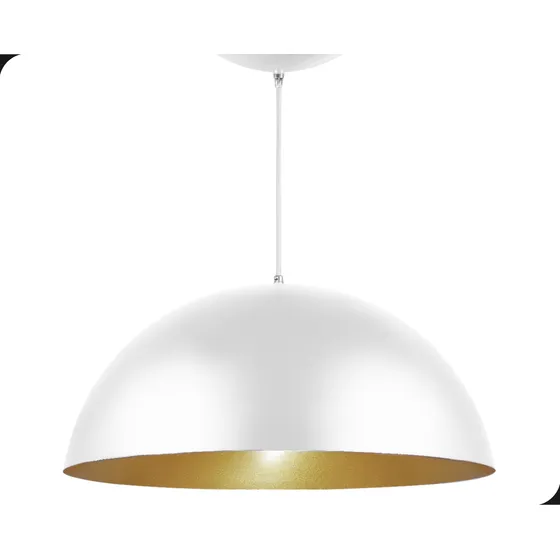 Pendente Meia Lua 60cm Alumínio (meia Bola)