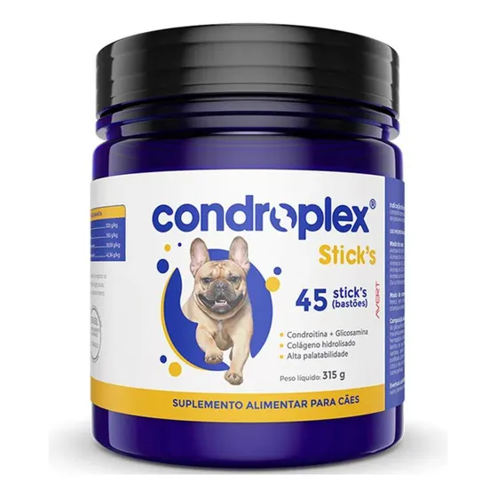Condroplex Sticks Suplemento Alimentar Para Cães 45 Und 10kg