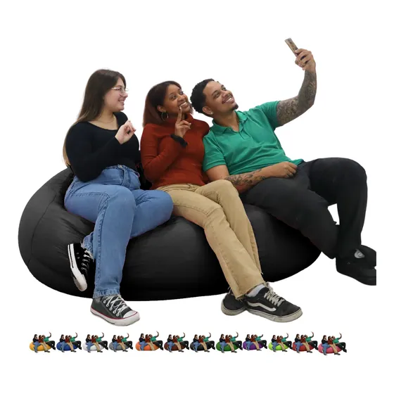 Puff Pera Casal C/ Enchimento Conforto Decoração 2 Lugares