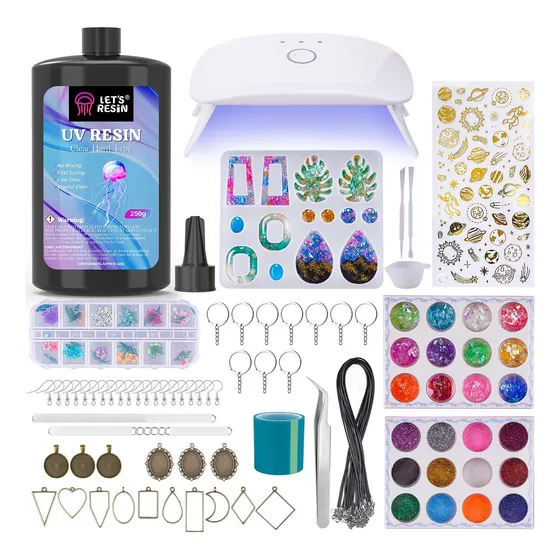 Kit De Fabricación De Joyas 153 Piezas Resina Transparente