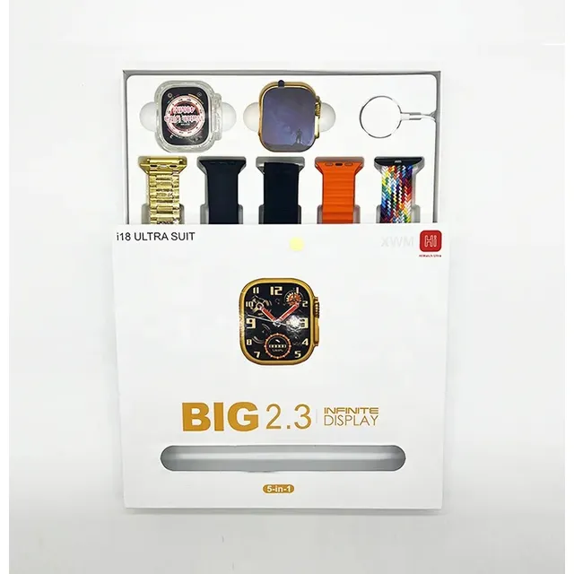 Reloj Inteligente Smartwatch I18 Ultra Suit Combo 5 En 1