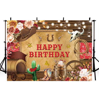 Fondo De Fiesta De Primer Cumpleaños De Vaquero Del Oeste Fondo De Fiesta De Primer Cumpleaños De Vaquero Del Oeste