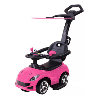 Carrito 3 En 1 Apache Rosa Barra De Empuje, Sonido Y Techo Carrito 3 En 1 Apache Rosa Barra De Empuje, Sonido Y Techo