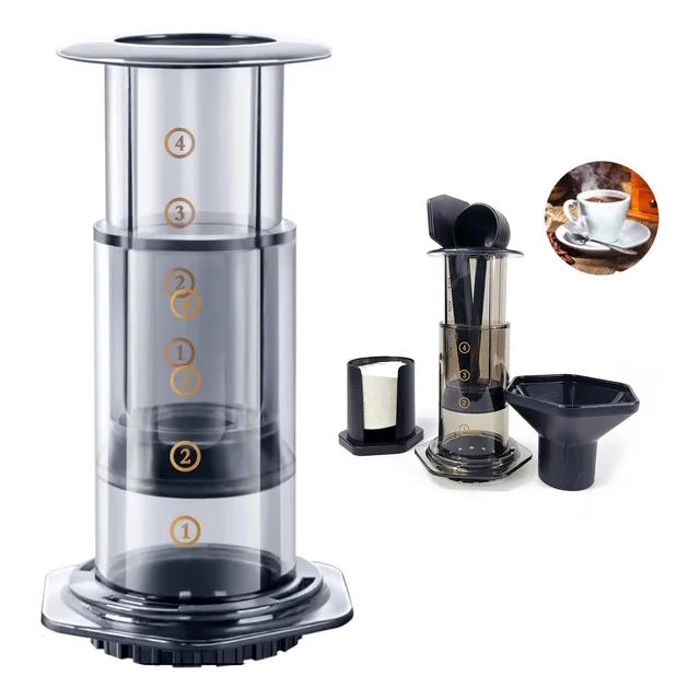 Cafetera Tipo Aeropress Marca Aspor Portátil Con Filtros