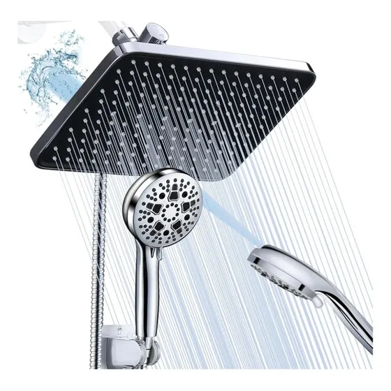Regadera 12 In + Ducha Mano 9 Modos Acero Inoxidable Elegant