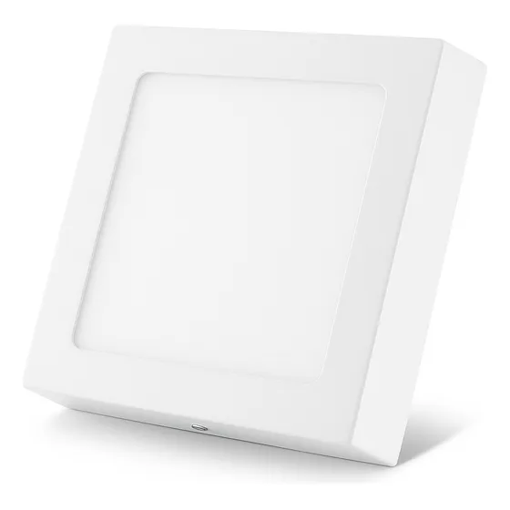 Lampara Led Panel 12w Cuadrada Luz Blanca Superficial