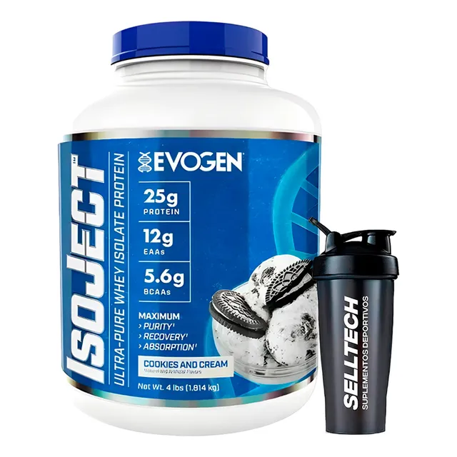 Proteína Evogen Isoject 1.8kg Cookies And Cream + Shaker