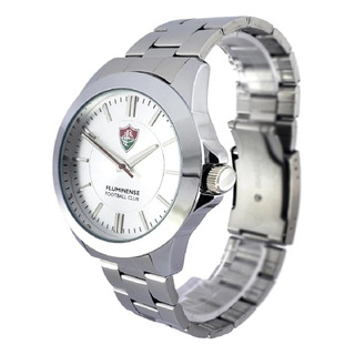 RelĂłgio De Pulso Fluminense Prata Oficial - Sport Bel RelĂłgio De Pulso Fluminense Prata Oficial - Sport Bel