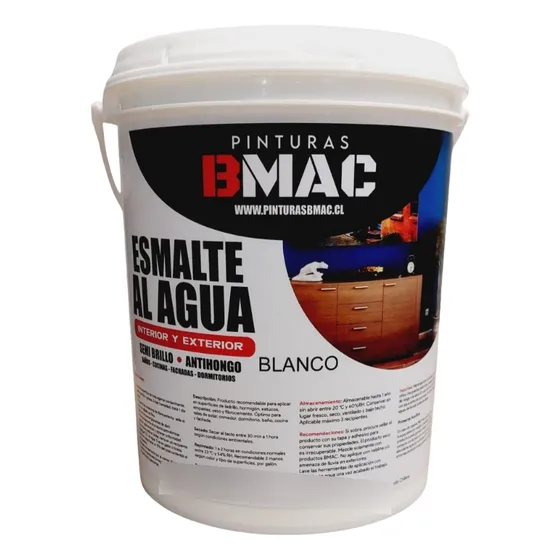 Esmalte Al Agua Antihongo Int/ext Semibrillo Galón Bmac