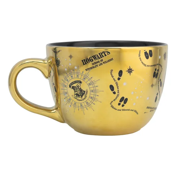Taza Jumbo De Cerámica Metalizada Personajes Animados 710 Ml Harry Potter
