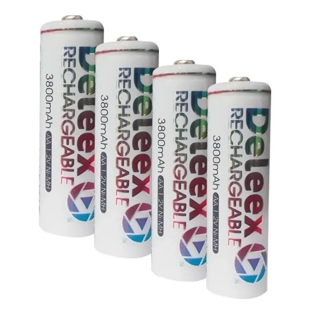 Kit De 4 Pilas Recargables Aa 3800mah Deleex Green Power