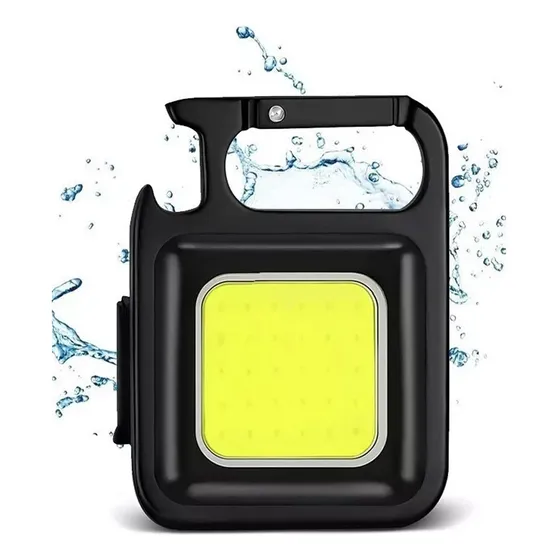 Mini Lanterna Chaveiro Portátil Abridor Montanhismo Pesca Lanterna Preto Luz Branco