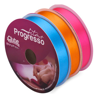 Kit Fita De Cetim N5 22mm Progresso 50m 03 Unidades Kit Fita De Cetim N5 22mm Progresso 50m 03 Unidades