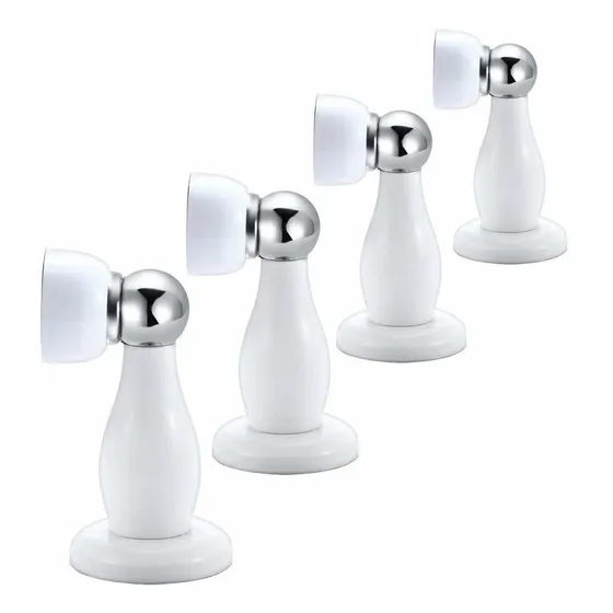 Pack 4 Tapon Para Puerta Tope Magnetico Soporte Acero
