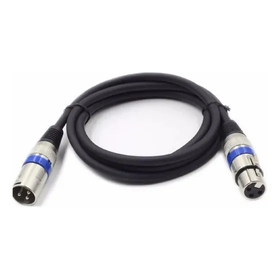 Cabo Microfone Xlr (canon) Macho E Femea Balanceado 1 Metros
