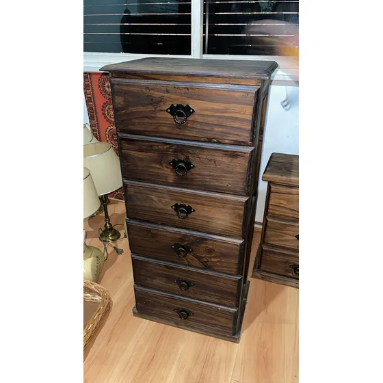 Cajonera Chifonier De6 Cajones Usado!!!!48x1metrox30prof Marrón Oscuro