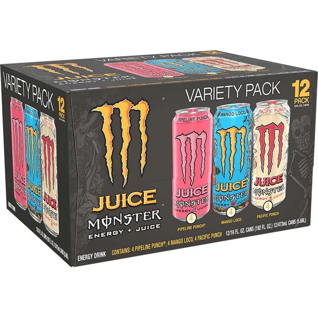 Monster Energy Juice Energy Drink Variety 12 Pz