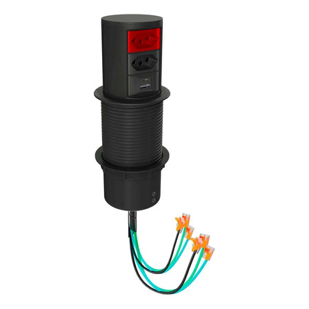 Torre Tomada Automática C/ 2 Tomadas 127 E 220v + 1 Usb Duo Torre Tomada Automática C/ 2 Tomadas 127 E 220v + 1 Usb Duo