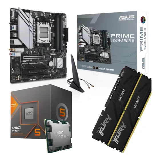 Kit Upgrade Option Am5 Ryzen 5 8600g + Asus B650 + 32gb Ddr5