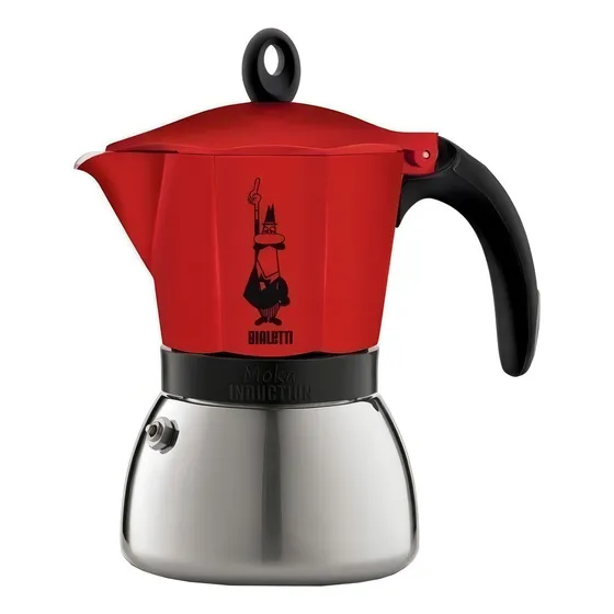 Cafetera Bialetti Moka Induction semi automática roja italiana