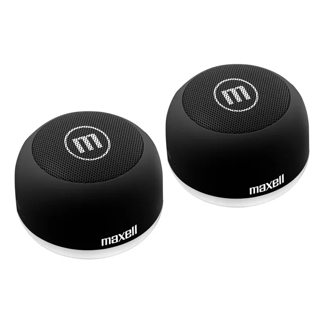 Parlantes Maxell Mini Tws Bluetooth Con Iluminación Led Negro