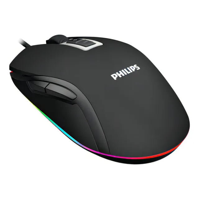 Mouse Gamer Philips G212 8 botones Con Iluminación 6000 DPI max