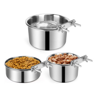 Cuenco De Agua Para Jaula De Perro, 3 Cuencos De Acero Inoxi Cuenco De Agua Para Jaula De Perro, 3 Cuencos De Acero Inoxi