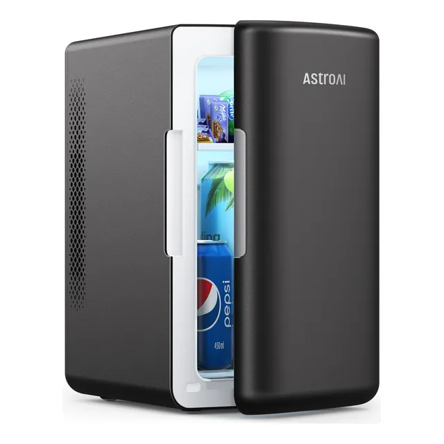 Astroai Mini Refrigerador, Mini Nevera 6 Litros/8 Latas, Mini Frigobar, Refrigerador Pequeña, Ac/dc, Mini Neveras Para Habitación, Coche, Viaje Mini Frigobar Refrigerador Coolteche