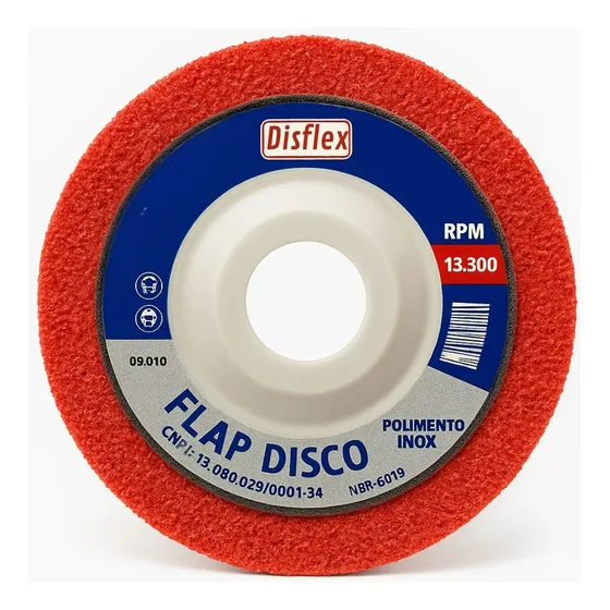 Disco Flap Para Inox Médio Remove Riscos E Imperfeições