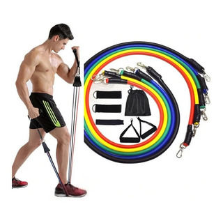 Kit Elástico Extensor 11 Peças Exercício Funcional Tubing Kit Elástico Extensor 11 Peças Exercício Funcional Tubing