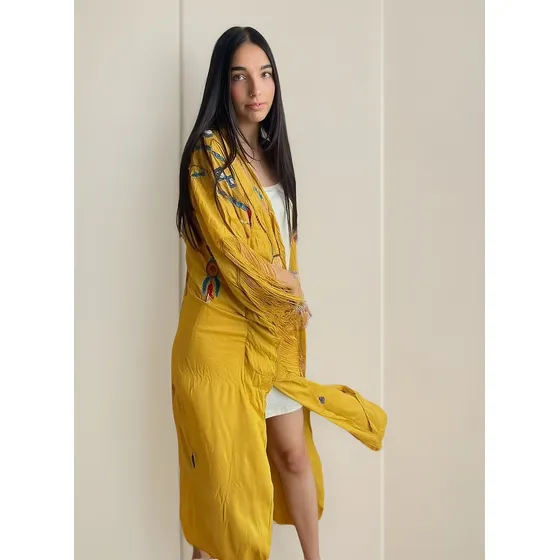 Kimono Con Flecos