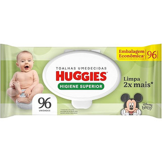 Huggies Lenços Umedecidos Higiene Superior Limpam 2x Mais 96 Unidades Huggies Lenços Umedecidos Higiene Superior Limpam 2x Mais 96 Unidades