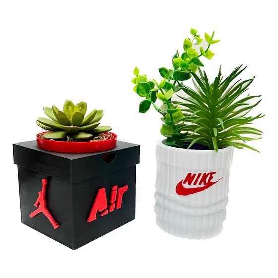 Set Materas Decorativa Sneakers / Macetas Arte Moderno