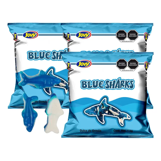 Gomitas Tiburones Mora Azul 3 Kg Jovy