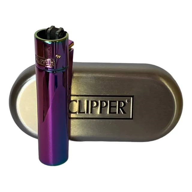 Encendedor Clipper Metal Recargable Colección Icy Tornasol