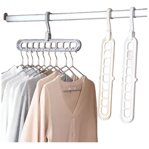 Pack 6 Percheros Colgador Mágico De Ropa Multicapa Plegable Blanco/negro |  Cuotas sin interés